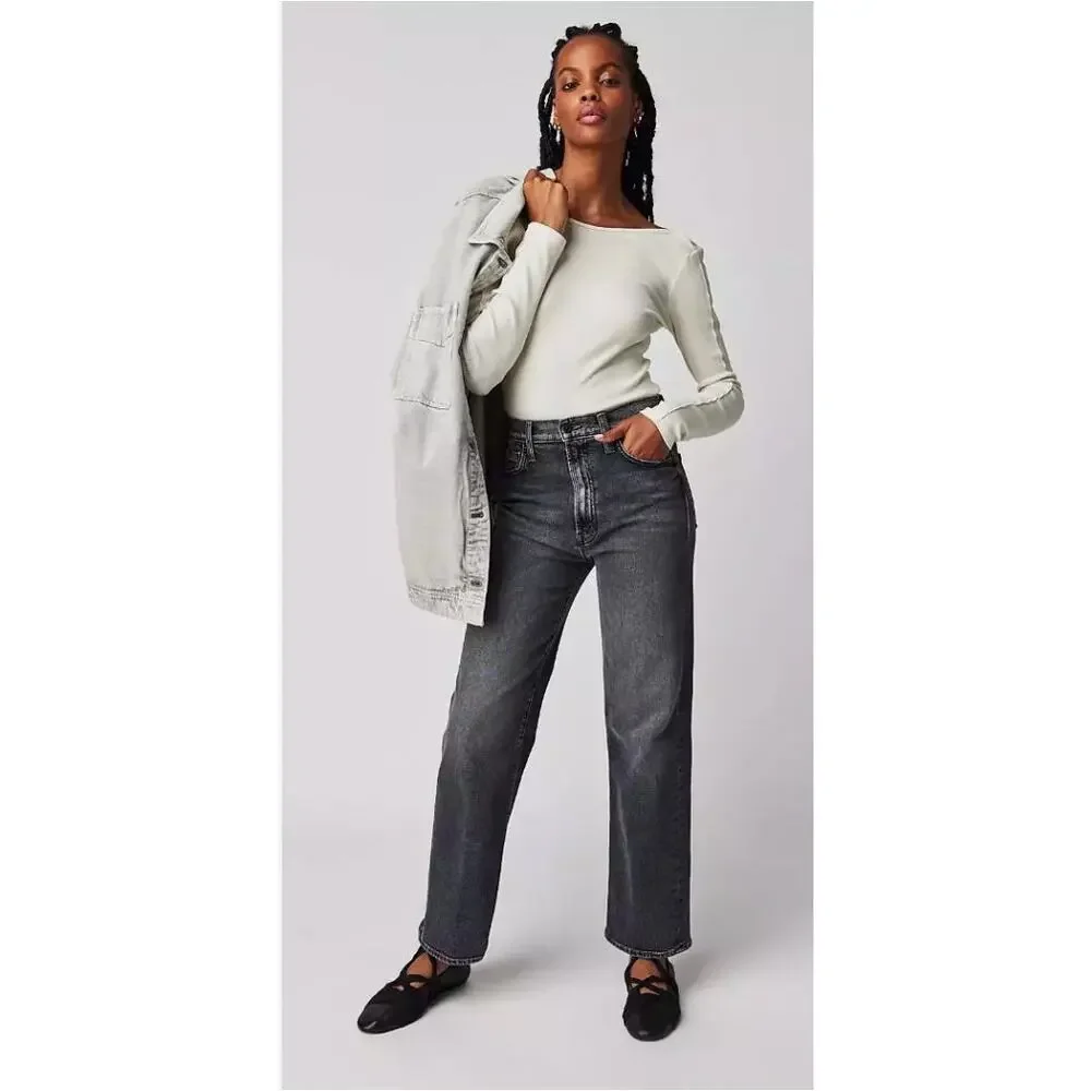 MOTHER Superior Jeans The Rambler Zip Flood - Wash Outta Sight Size 25 - Picture 3 of 16